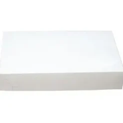Kageæske fold selv nr 4 L290xB190xH50mm pap hvid - 250 stk/krt