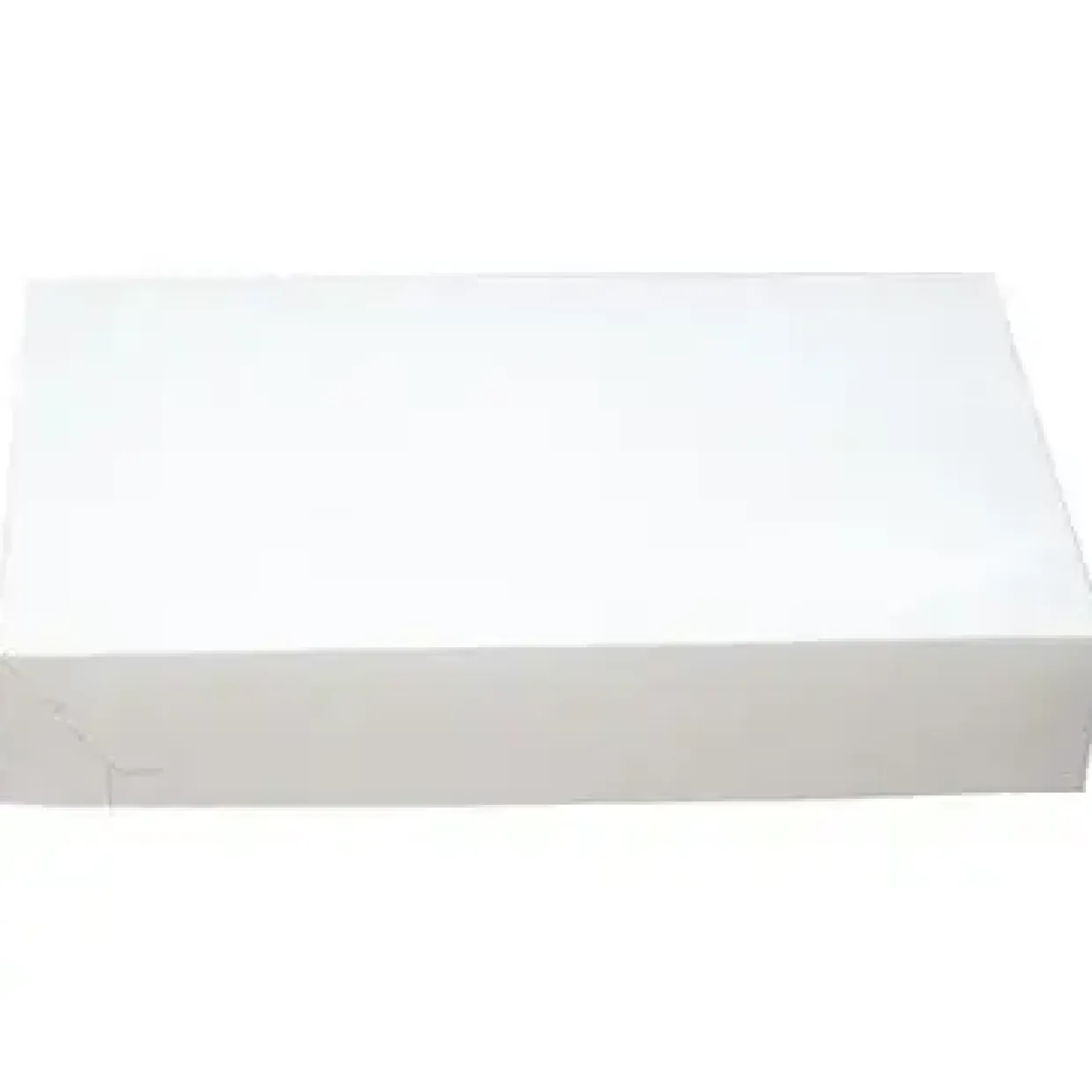 Kageæske fold selv nr 4 L290xB190xH50mm pap hvid - 250 stk/krt
