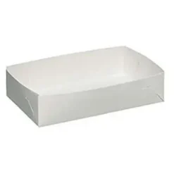 Kageæske fold selv nr 2 L230xB140xH50mm pap hvid - 500 stk/krt