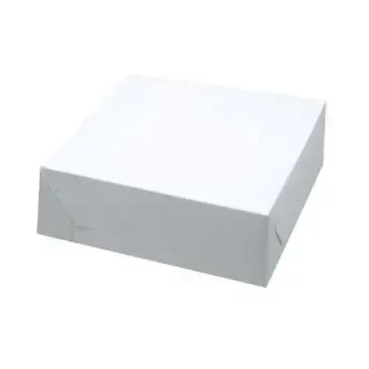 Kageæske fold selv nr 1 L150xB150xH45mm pap hvid - 500 stk/krt