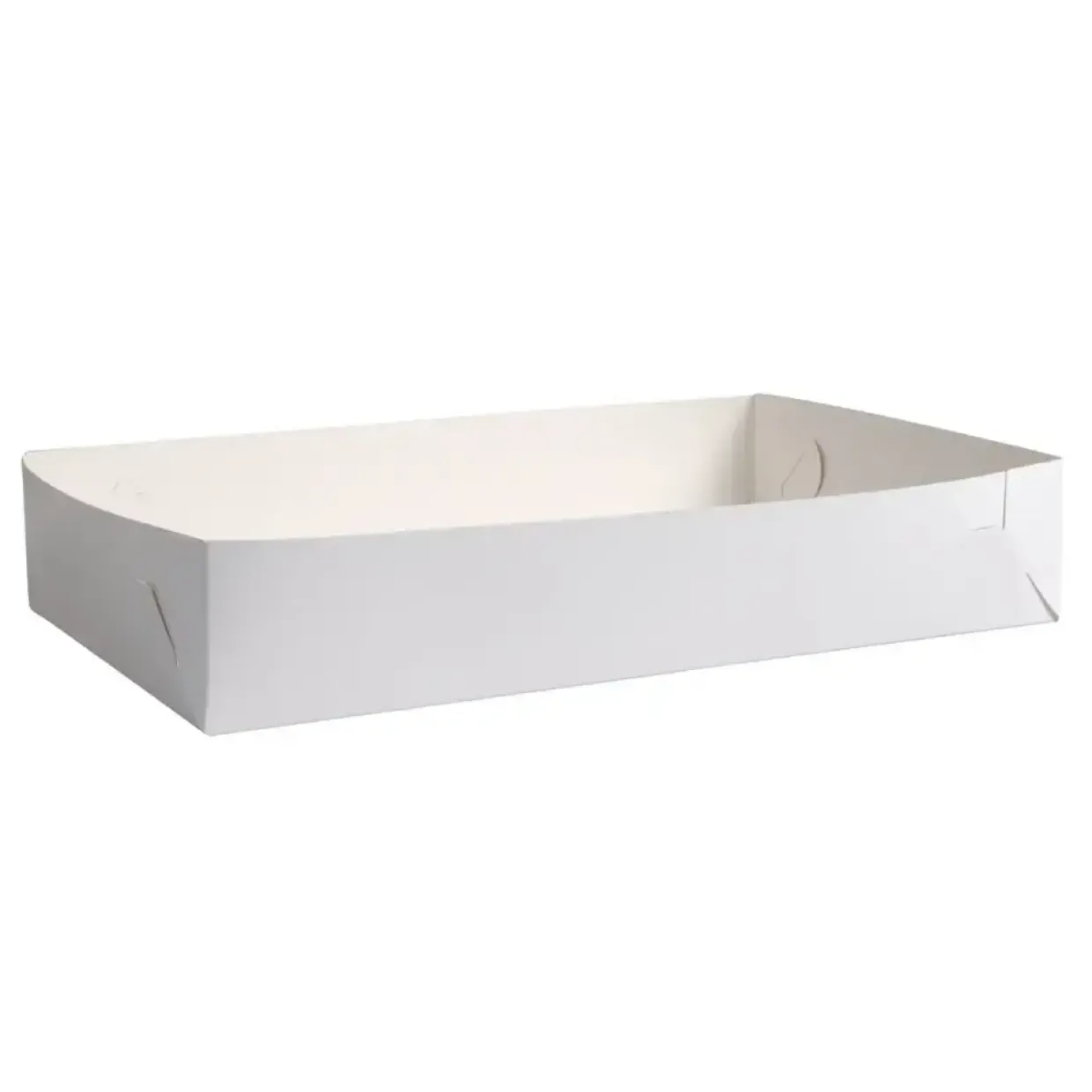 Kageæske hvid falseæskekarton nr. 4 23x38xH7cm 340 g|m2 - 250 stk
