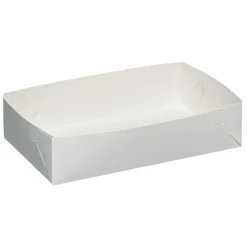 Kageæske, hvid, Falsæskekarton, nr. 2, 14x22,50xH5cm, 255 g/m2 - 500 stk