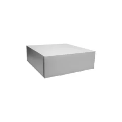 Kageæske - Hvid karton med hængslet låg - 32 x 32 x 12 cm - 80 stk.