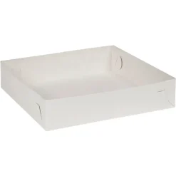 Kageæske - Nr. 3 - 22,5x22,5x5 cm - Hvid - 250 stk