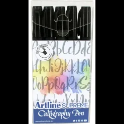 Kalligrafipen - Artline Supreme 5 stk Sort - 1-5 mm