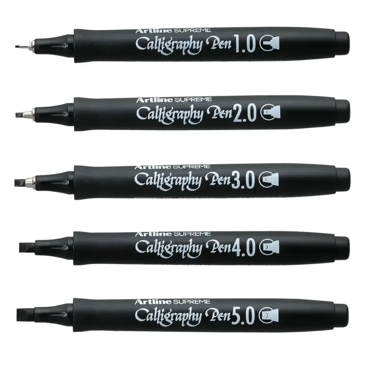 Kalligrafipen - Artline Supreme 5 stk Sort - 1-5 mm