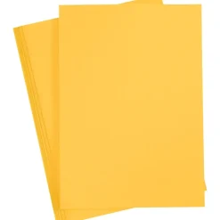 Karton, A4, 180 g, lys gul, 25 ark/ 1 pk.