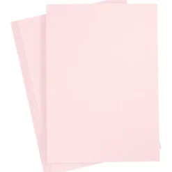Karton - A4 210g - Lys rosa - 10 ark