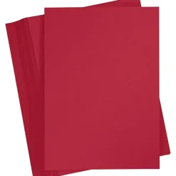 Karton A6 105x148 mm 180 g julerød - 100 ark