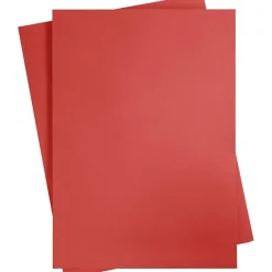 Karton, A2 420x600 mm, 180 g, postrød, 10ark