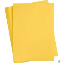 Karton, A2 420x600 mm, 180 g, solgul, 100ark