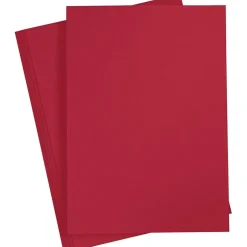 Karton julerød A4 210 x 297 mm 180 gram - 20 ark