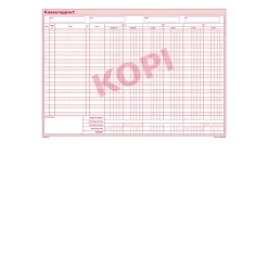 Kasserapport 2x50bl 228x297mm 92 2206 20 - 5 stk