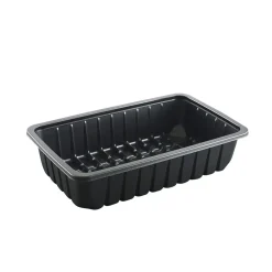 Kødbakke K 81­60S 262x161x59mm 1800ml sort PP 300stk