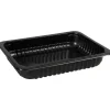 Kødbakke - sort PP 19x14,4x3,3 cm - 1-rums - 500 stk