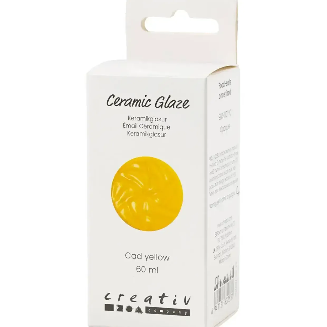 Keramikglasur, 984-1101 °C, dækkende, Cad Yellow, 60 ml/ 1 ds.