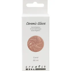 Keramikglasur, 984-1101 °C, dækkende, Coral, 60 ml/ 1 ds.