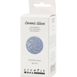 Keramikglasur, 984-1101 °C, dækkende, Country Blue, 60 ml/ 1 ds.