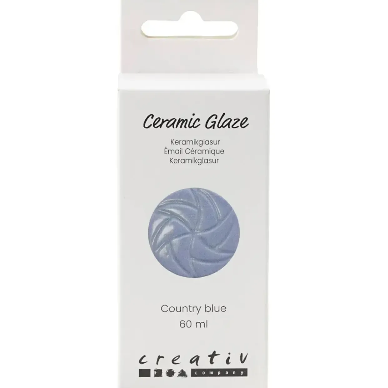 Keramikglasur, 984-1101 °C, dækkende, Country Blue, 60 ml/ 1 ds.