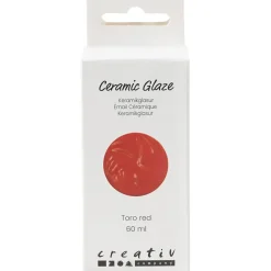 Keramikglasur, 984-1101 °C, dækkende, Toro Red, 60 ml/ 1 ds.