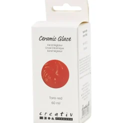 Keramikglasur, 984-1101 °C, dækkende, Toro Red, 60 ml/ 1 ds.