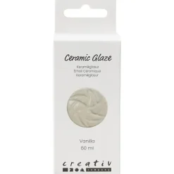 Keramikglasur, 984-1101 °C, dækkende, vanilla, 60 ml/ 1 ds.