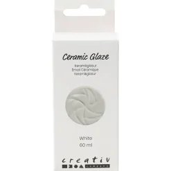 Keramikglasur, 984-1101 °C, dækkende, white, 60 ml/ 1 ds.