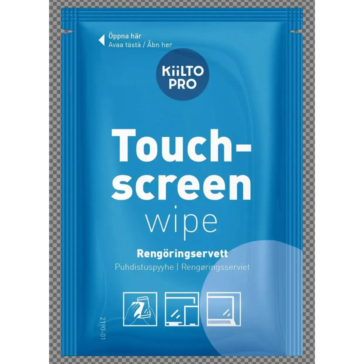 Kiilto Pro Touchscreen Wipes - Vådservietter - 95 stk
