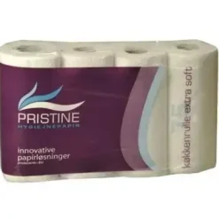 Køkkenrulle Pristine Extra Soft 2-lag Ø10.5cm L18mxB23cm Nyfiber Hvid - 8 pk x 4 rl/krt