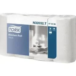 Køkkenrulle Tork 473498 Plus 2-lag 20.4m Hvid - 5 pk x 4 rl/krt