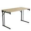 Klapbord Silhuett 1200x600mm,Birk laminat og sort stel