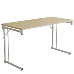 Klapbord Silhuett 1300x600mm,Birk laminat og hvidt stel