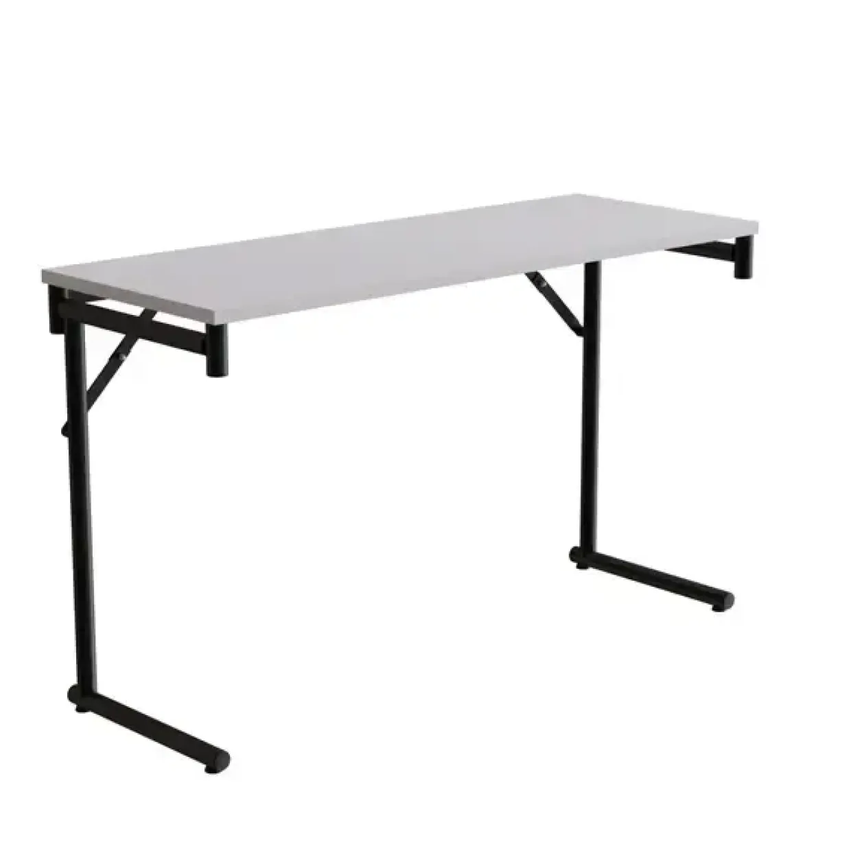 Klapbord Silhuett 1200x450mm,Grå laminat og sort stel
