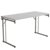 Klapbord Silhuett 1300x600mm,Grå laminat og alugråt stel