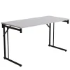 Klapbord Silhuett 1300x600mm,Grå laminat og sort stel