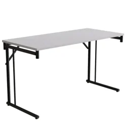 Klapbord Silhuett 1300x600mm,Grå laminat og sort stel