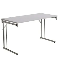 Klap bord Silhuett 1300x450mm,Grå laminat og alugråt stel