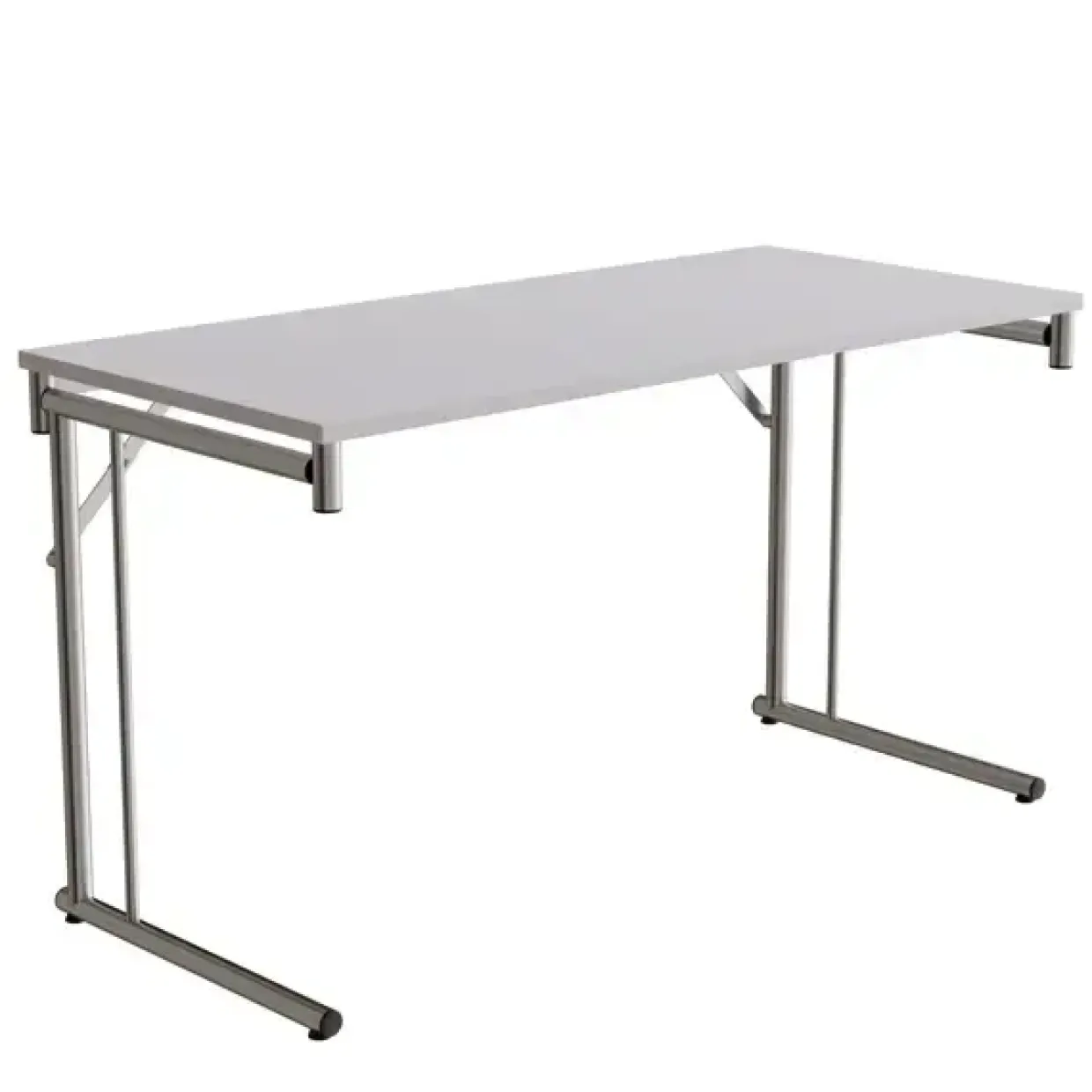 Klap bord Silhuett 1300x450mm,Grå laminat og alugråt stel