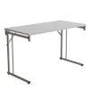 Klapbord Silhuett 1200x600mm,Grå laminat og alugråt stel