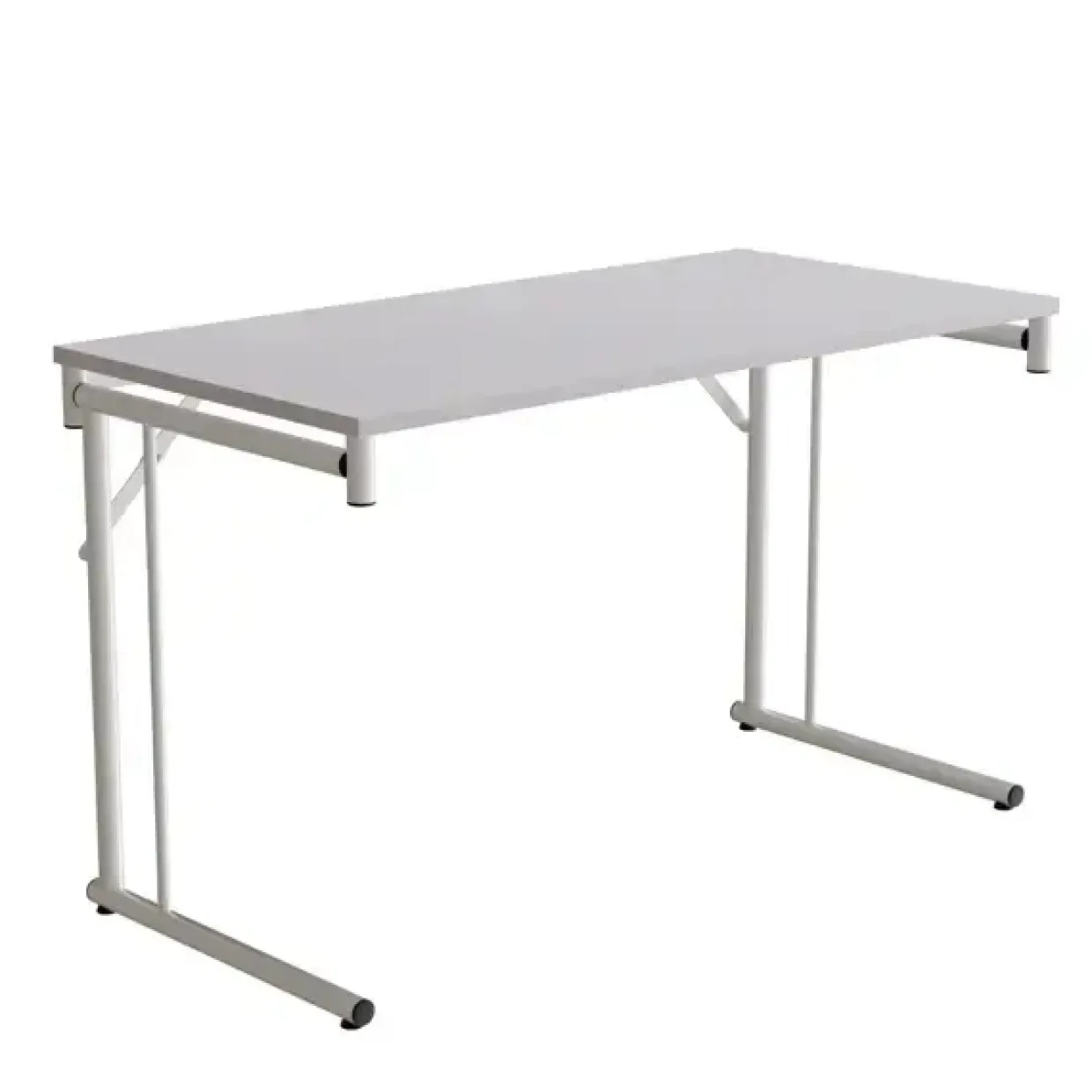 Klapbord Silhuett 1200x600mm,Grå laminat og hvidt stel