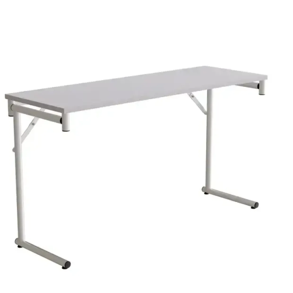 Klapbord Silhuett 1300x450mm,Grå laminat og hvidt stel