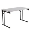 Klapbord Silhuett 1200x600mm,Grå laminat og sort stel