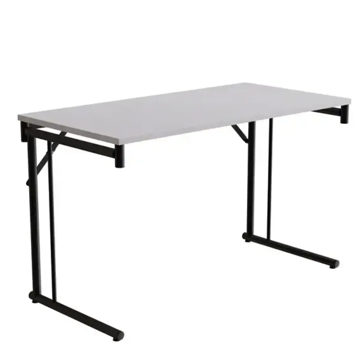 Klapbord Silhuett 1200x600mm,Grå laminat og sort stel