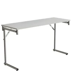 Klapbord Silhuett 1300x450mm,Hvid laminat og krom stel