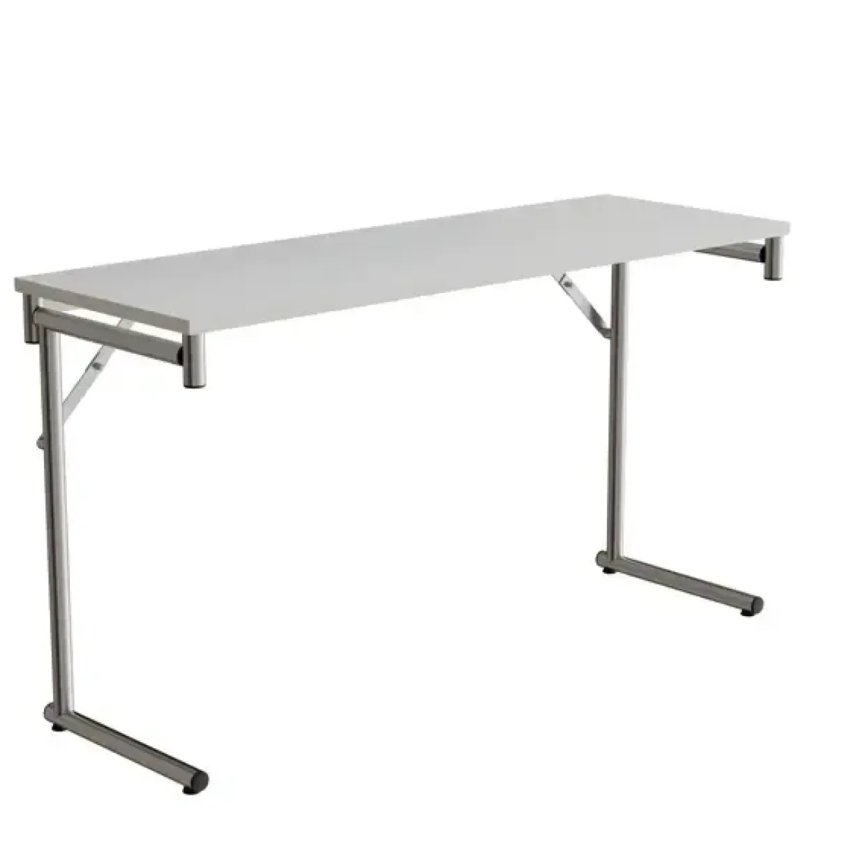 Klapbord Silhuett 1300x450mm,Hvid laminat og krom stel