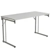 Klapbord Silhuett 1300x600mm,Hvid laminat og krom stel