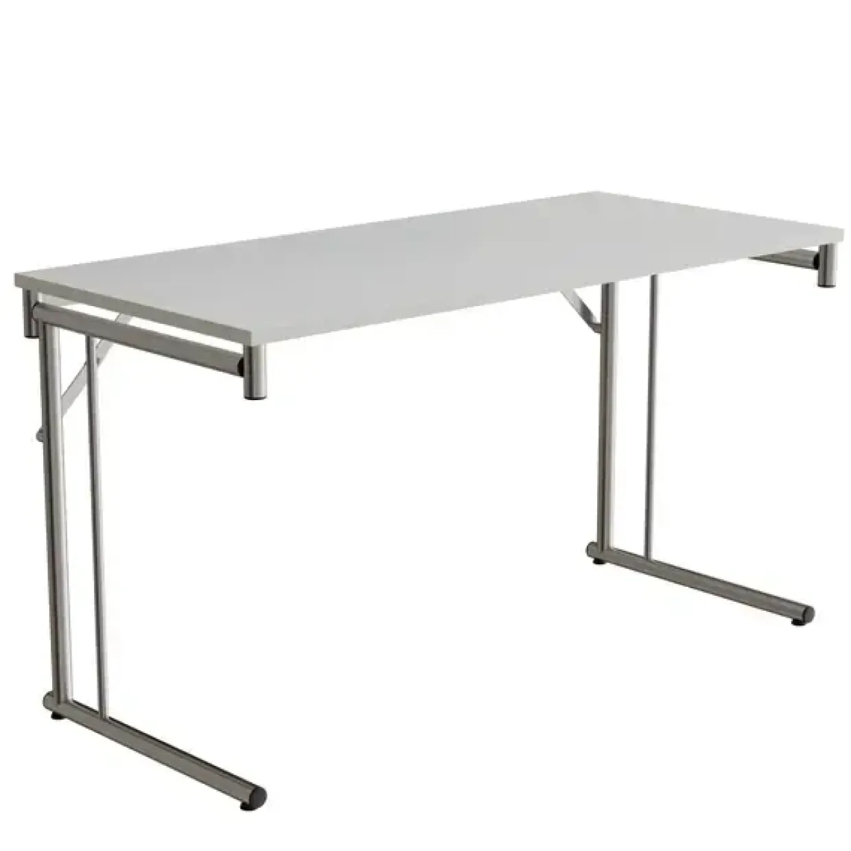 Klapbord Silhuett 1300x600mm,Hvid laminat og krom stel