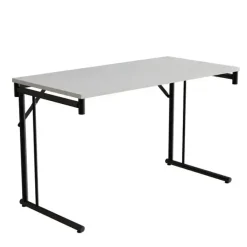 Klapbord Silhuett 1200x600mm,Hvid laminat og sort stel