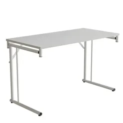 Klapbord Silhuett 1200x600mm,Hvid laminat og hvidt stel