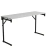 Klapbord Silhuett 1300x450mm,Hvid laminat og sort stel